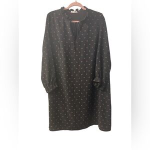 Chic Black Dress with Red Accents